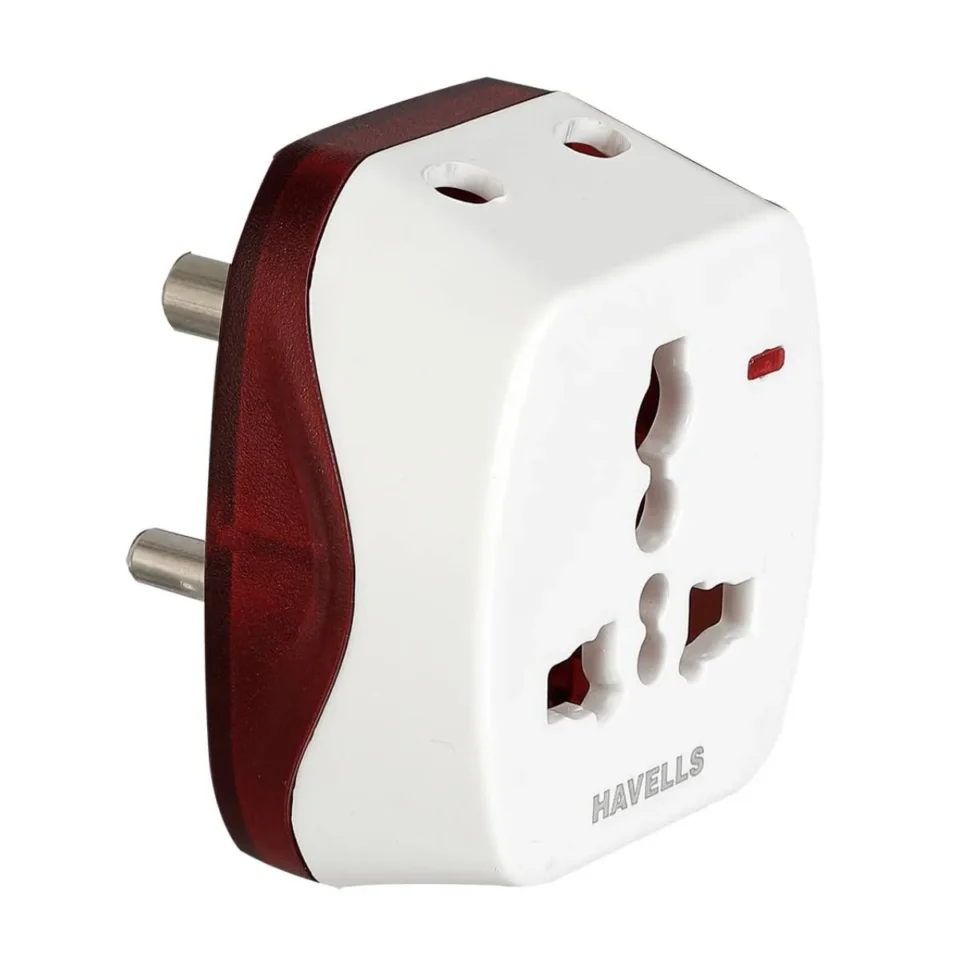 6 A 3 Pin Universal Adaptor With Indicator