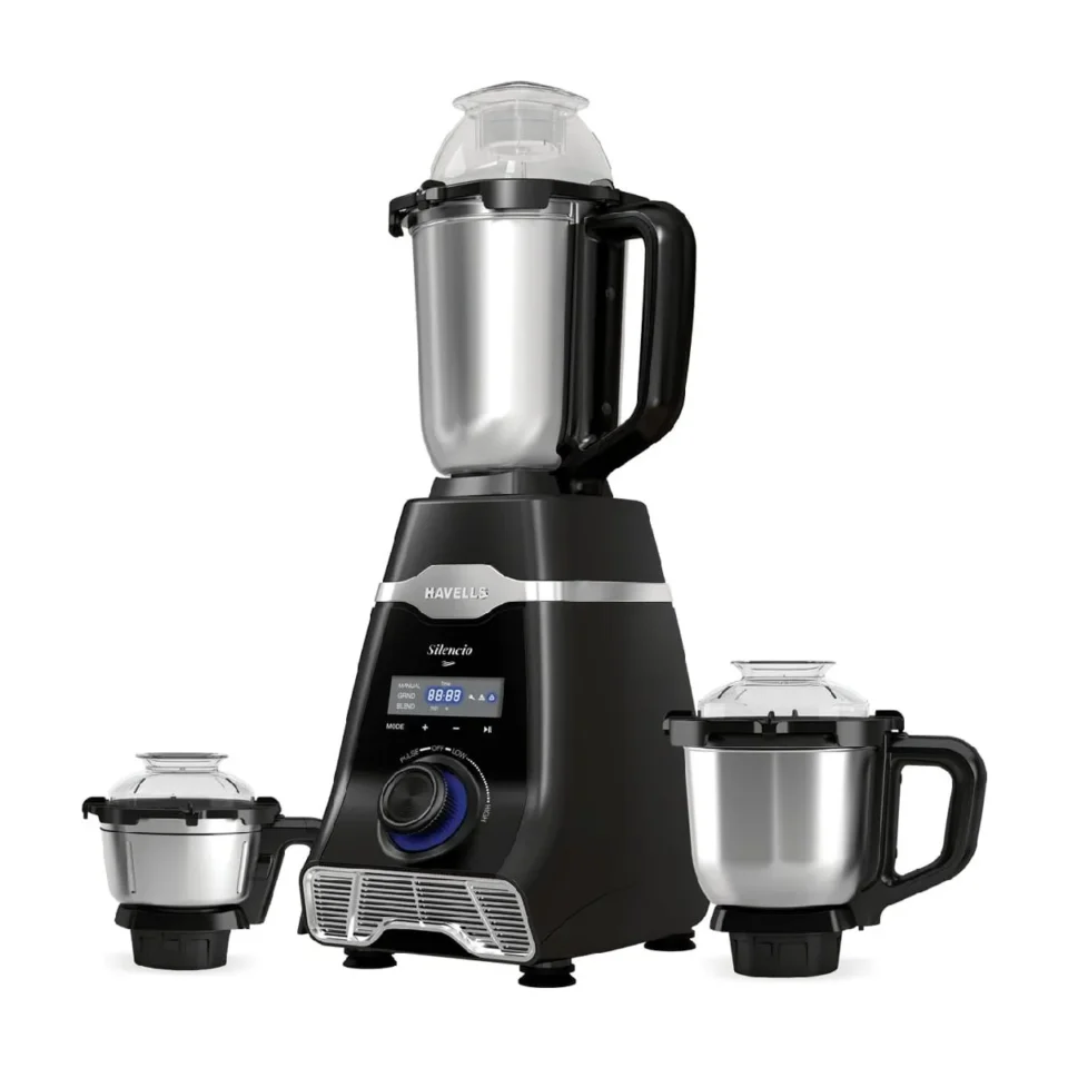 Silencio 500 W Mixer Grinder Black 3 Jar