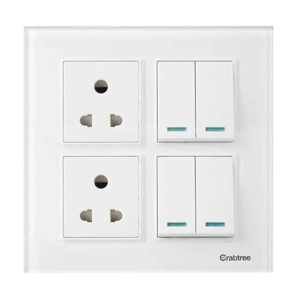 8 M (Square) Glass Cover Plate Arctic White