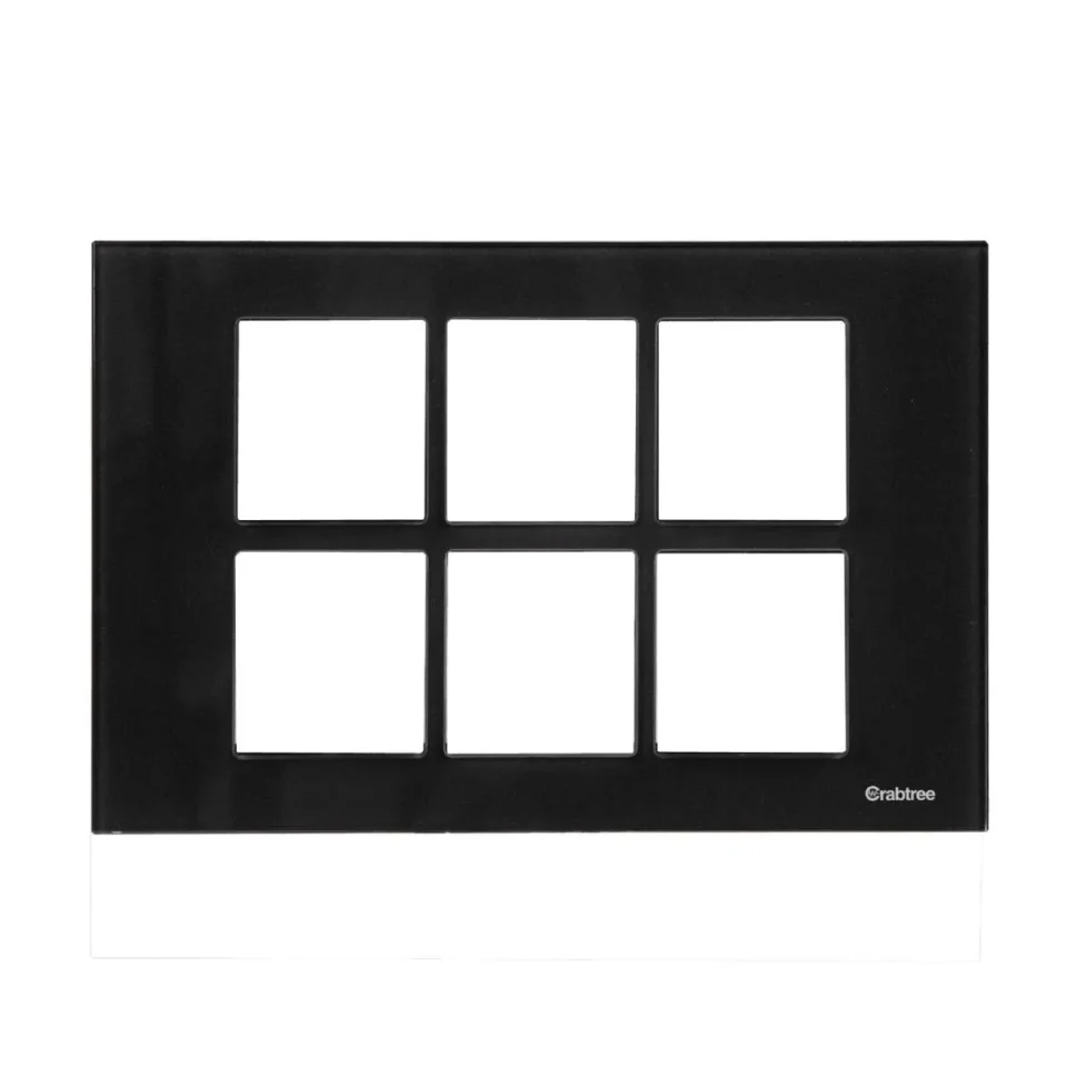 12 M Plate Dazzle Black Glass