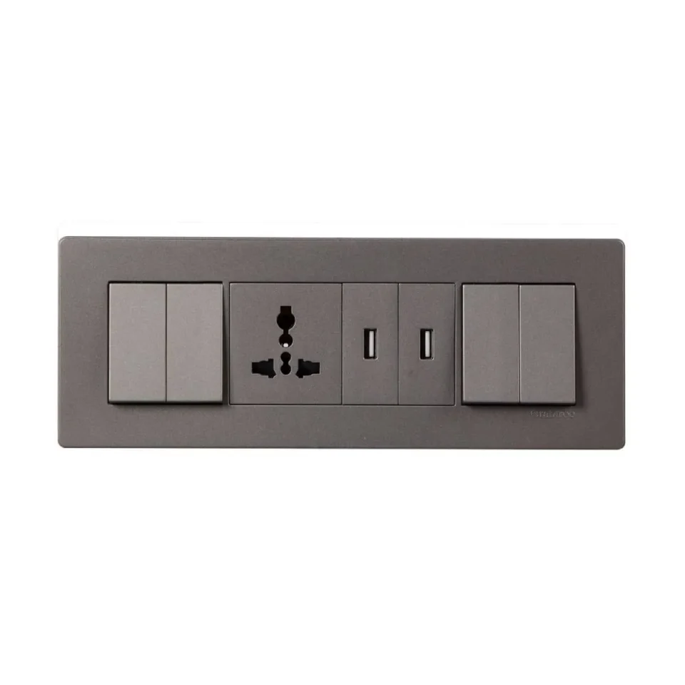 8 M (H) Cover Plate Grey