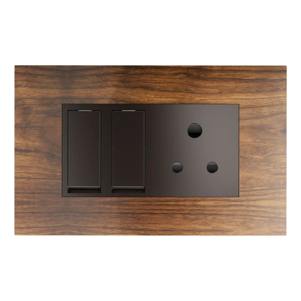 4 M Combined Plate Magnus Acrylic Walnut Wood