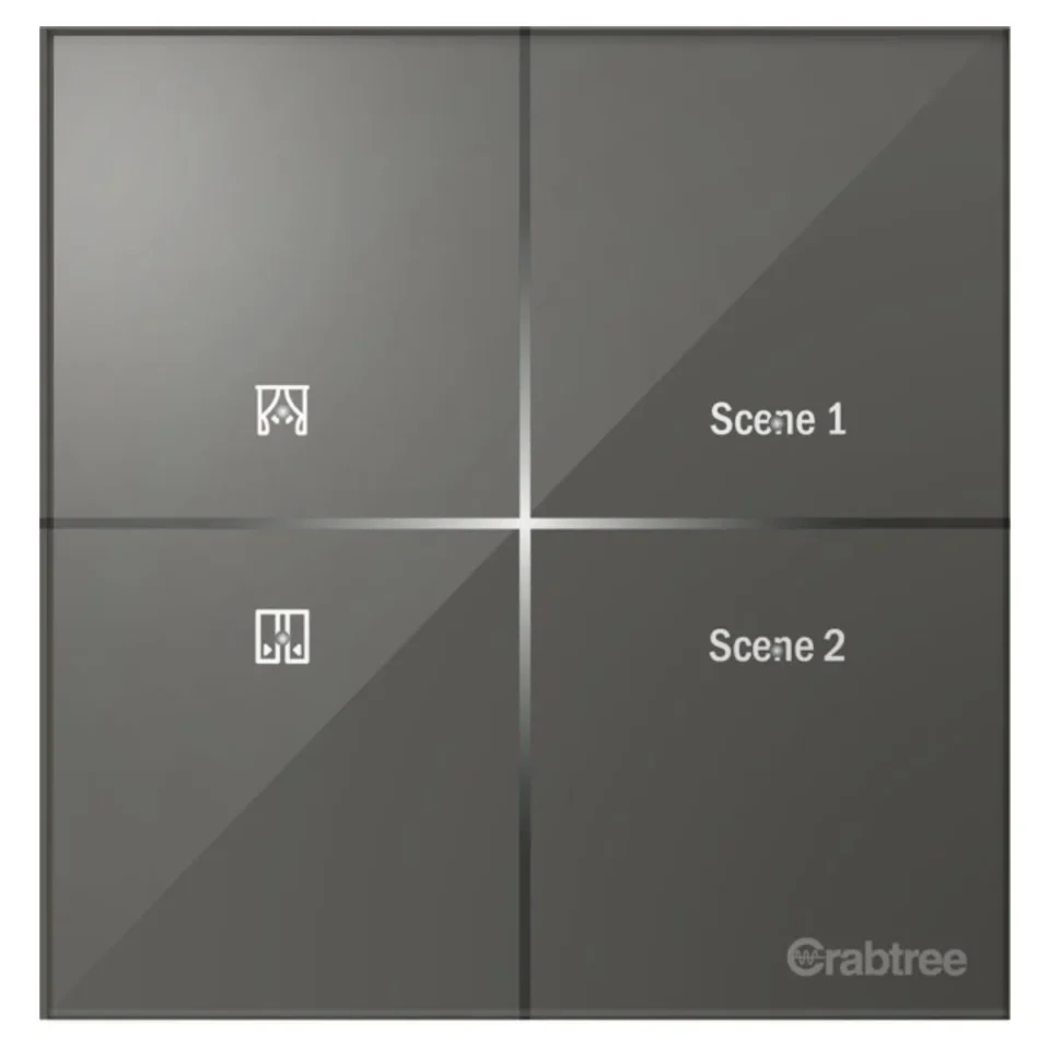 1 Curtain Controller and 2 scene I Sense Grey