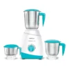 Aspro Plus 550 W Mixer Grinder White & Light Blue, 3 Jar