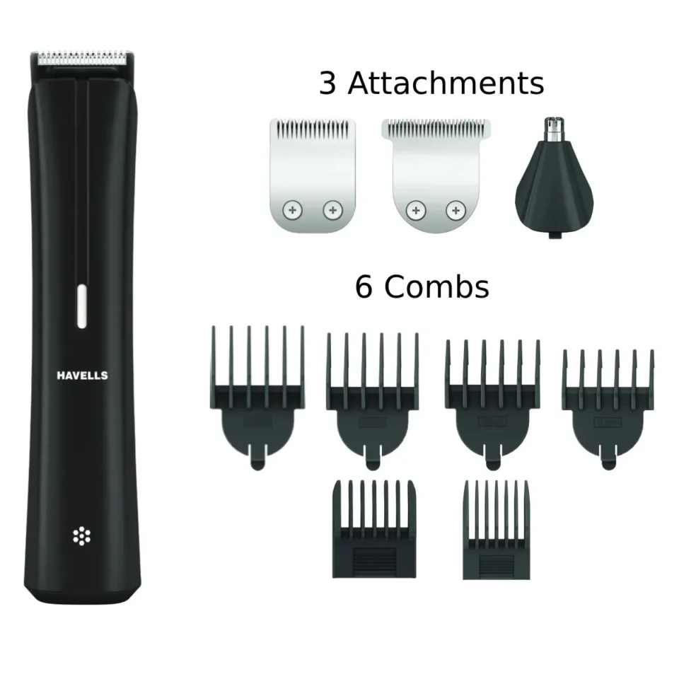 GS6109 9 in 1 Rizz Grooming Kit Black, 90 min. Run Time
