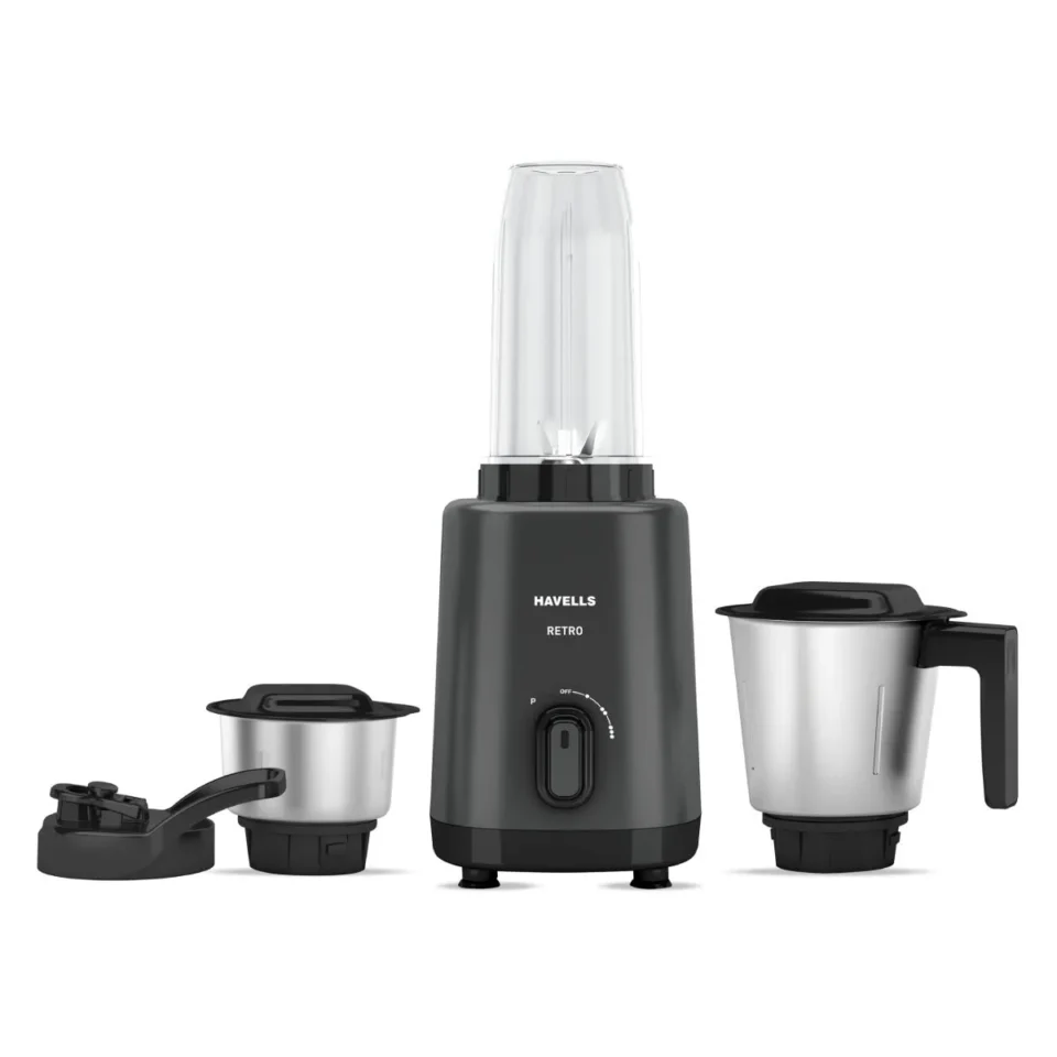 Retro Nutri XL 500 W Mixer Grinder Black 3 Jar
