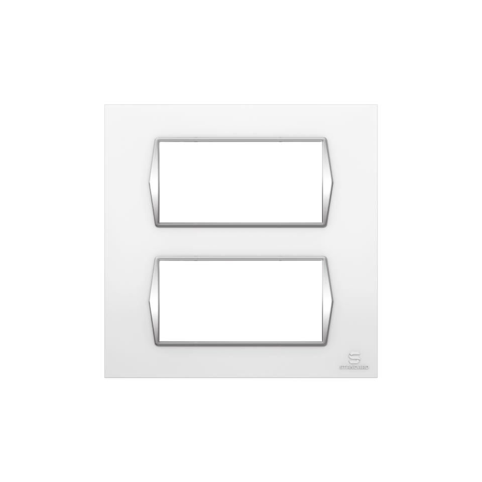 8 M (Square) Front Plate Zoe Chrome