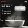 Fabia Slim Horizontal Right Side Storage Water Heater (Geyser) 10 L White Blue-RH