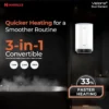 Velora+ Convertible Storage Water Heater (Geyser) 10 L White Blue