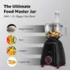 Unity 750 W Mixer Grinder Black 750 W, 4 Jar