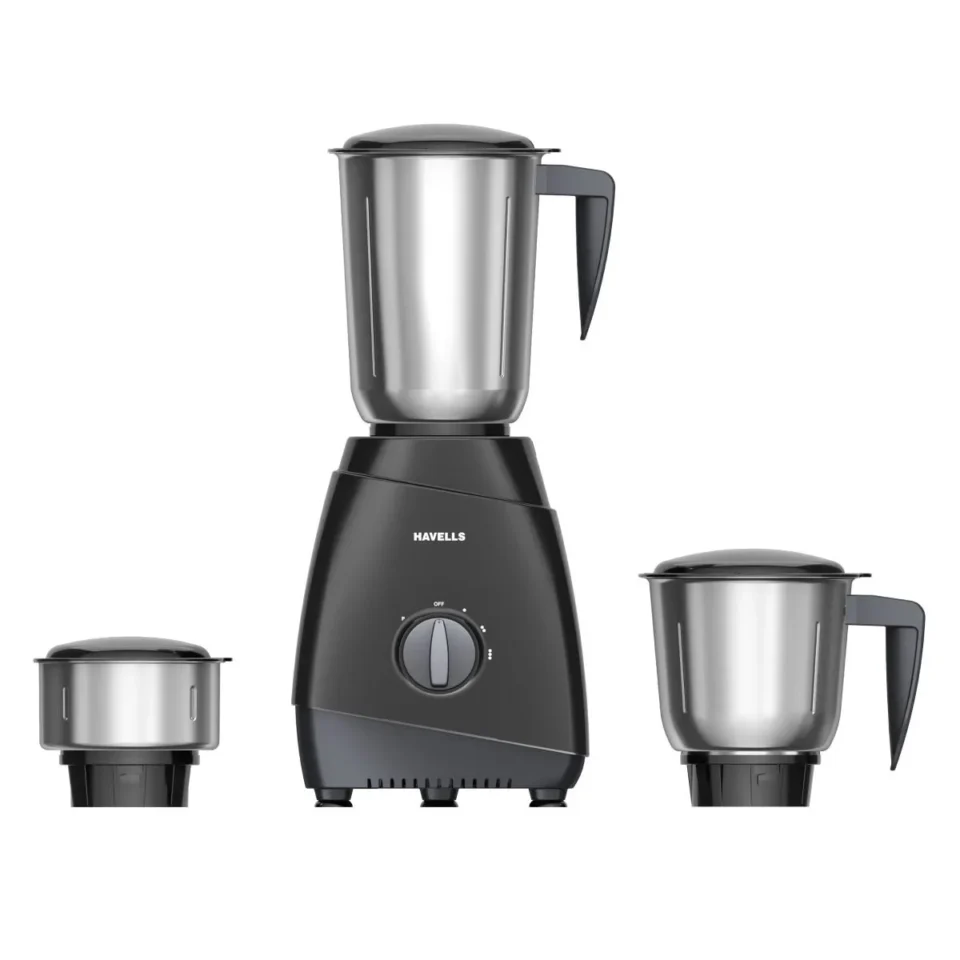 Capture 500 W Mixer Grinder Black and Grey 500 W, 3 Jar