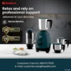 ESO 750 W Mixer Grinder Green and Black 750 W, 4 Jar