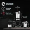 Grace Plus BLDC 800 W Mixer Grinder Black 800 W, 3 Jar