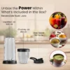 Nutri Power Blender 350 W Mixer Grinder Black 350 W, 2 Jar