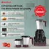 Prisma 750 W Mixer Grinder Black 750 W, 3 Jar