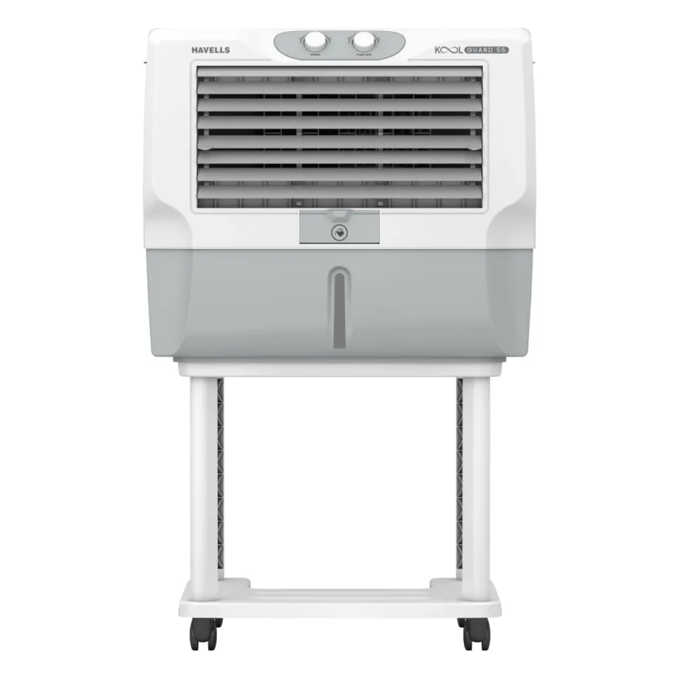 KoolGuard 55 L Window Air Cooler (With Trolley) - 55 L White Grey
