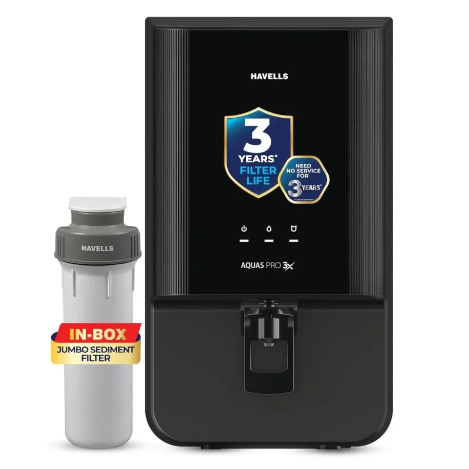Havells Aquas Pro 3X RO+UV Water Purifier 100 % RO+UV Purification