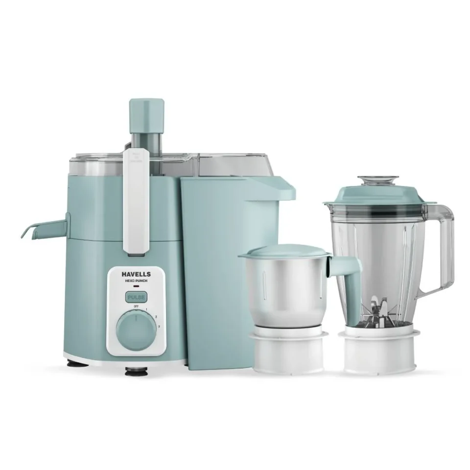 Hexo Punch 900 W Mixer Grinder Blue and White 900 W, 2 jar