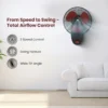 Candy HS Wall Fan 230 mm (Black Red)