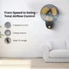 Candy HS Wall Fan 230 mm (Black Yellow)