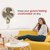 Girik Gold Wall Fan 400 mm (Walnut Gold)