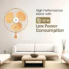 Platina BLDC Wall Fan 400 mm (White Yellow)