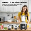 Mixwell N 500 W Mixer Grinder Black and Grey 500 W, 3 Jar