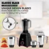 Klassic 750 W Mixer Grinder Black and Purple 750 W, 4 Jar