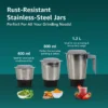 Pulse 500 W Mixer Grinder Black 500 W, 3 Jar