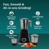 Pulse 500 W Mixer Grinder Black 500 W, 3 Jar