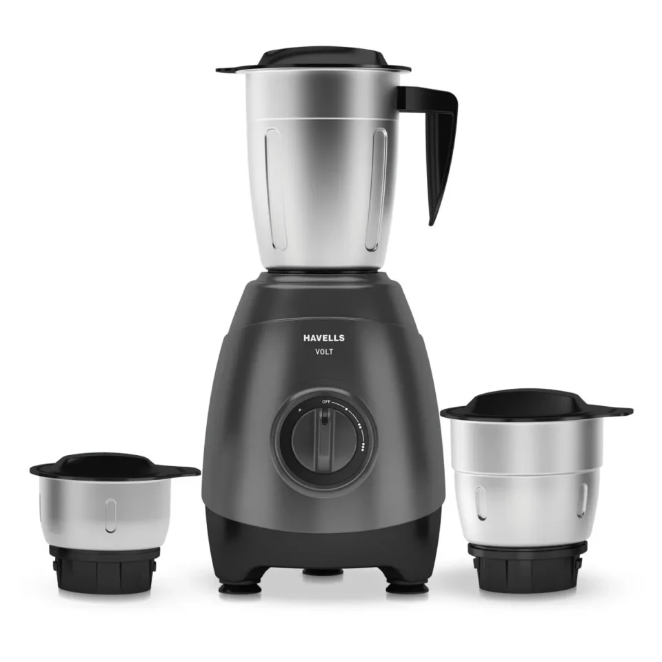 Volt Grey 750 W Mixer Grinder Red and Black 750 W, 3 jar