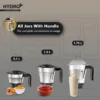Hydro Plus 1000 W Mixer Grinder Black and champagne gold 1000 W, 3 jar