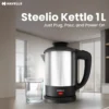 Steelio Electric Kettle 1250 W, 1 L Black & Silver