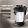 Steelio Electric Kettle 1250 W, 1 L Black & Silver